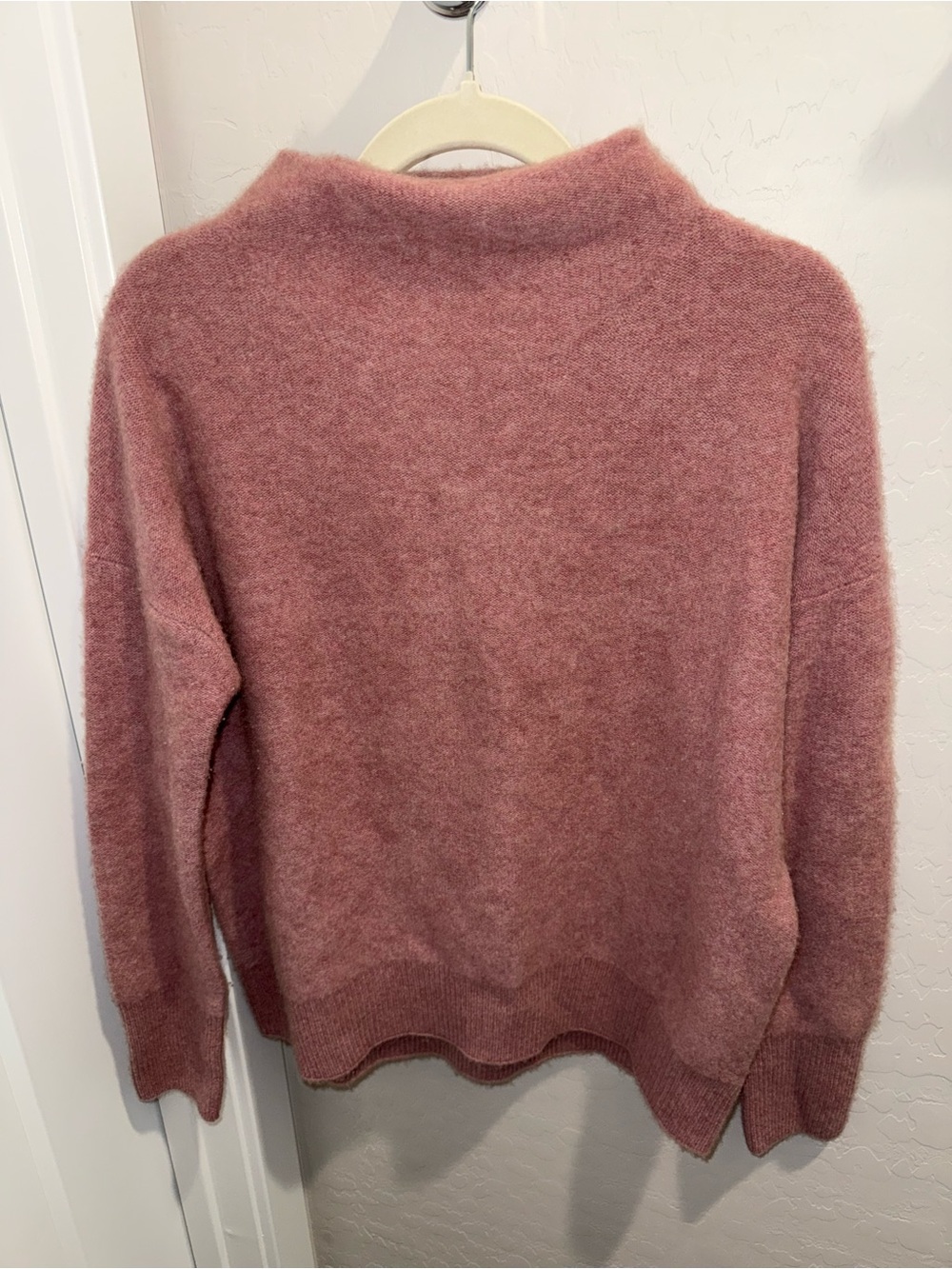 Vince 100% Cashmere Mock Neck Sweater Dusty Rose Pink Size M